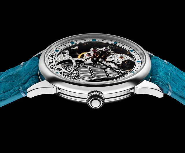 Ks作 Craftist Silver スケルトン手巻き腕時計 ハンドメイド