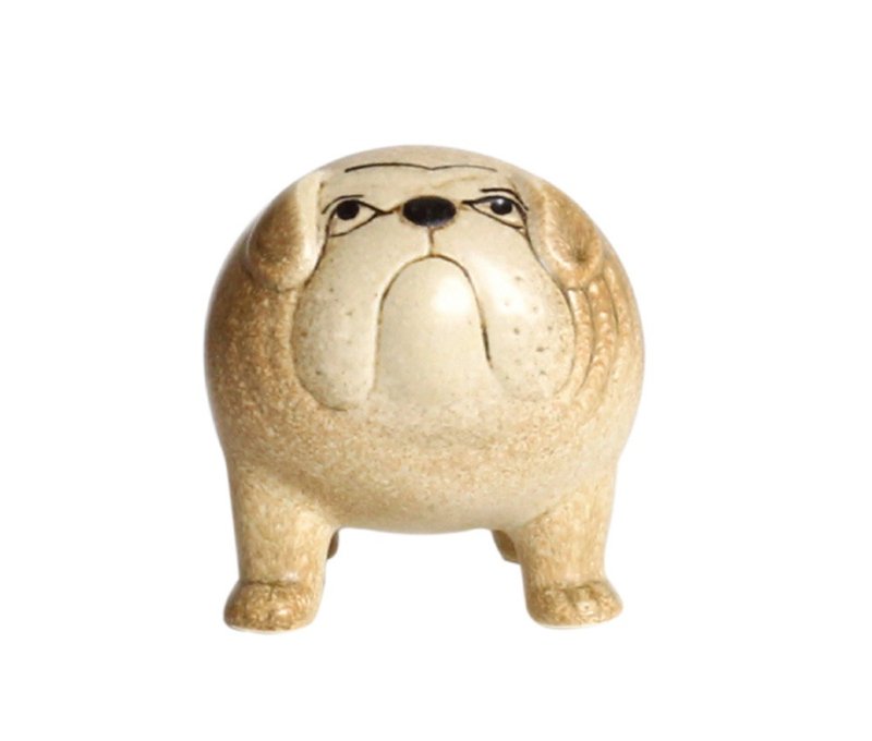 Lisa Larson Bulldog 鬥牛犬 - 花瓶/花器 - 陶 咖啡色