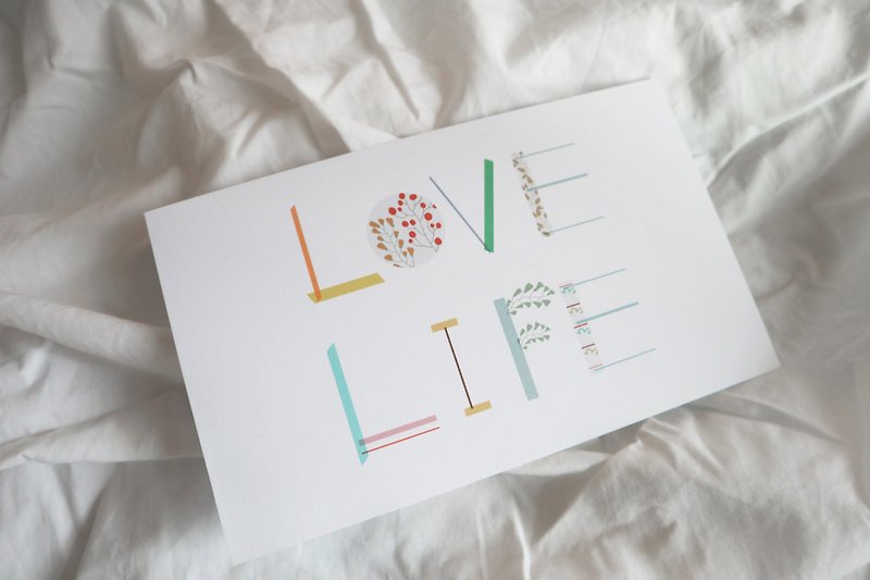 Love Life / Post Card - Cards & Postcards - Paper White