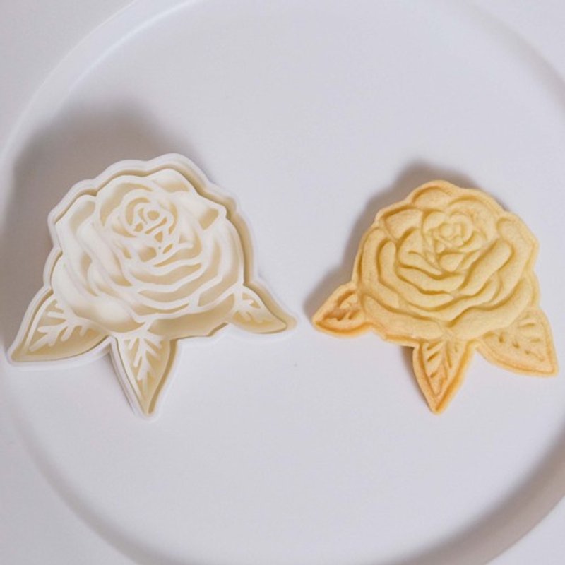 Rose / Rose (cookie cutter / cookie type) - Cookware - Wood 