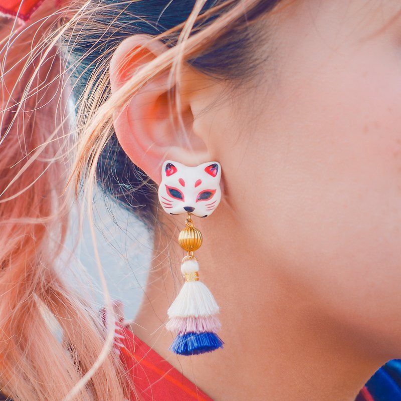 [Japanese Shrine Style Earrings Series] Custom Order - Earrings & Clip-ons - Resin 