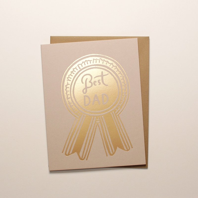 BEST DAD Greeting Card for Dad - 心意卡/卡片 - 紙 灰色