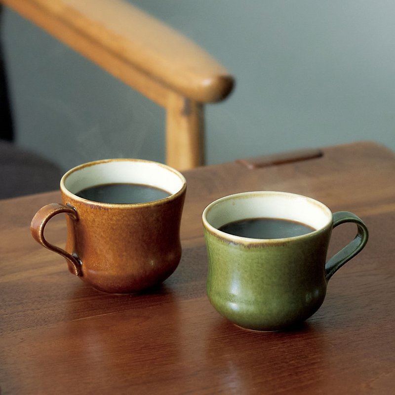 Mino ware Ajiwau Pair mug Coffee cup | Soup cup | Porcelain - Mugs - Pottery Brown