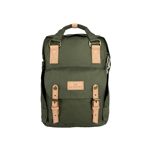 DOUGHNUT - 來自香港的包包設計品牌 DOUGHNUT 防潑水多袋式後背包-軍綠色-Macaroon RE