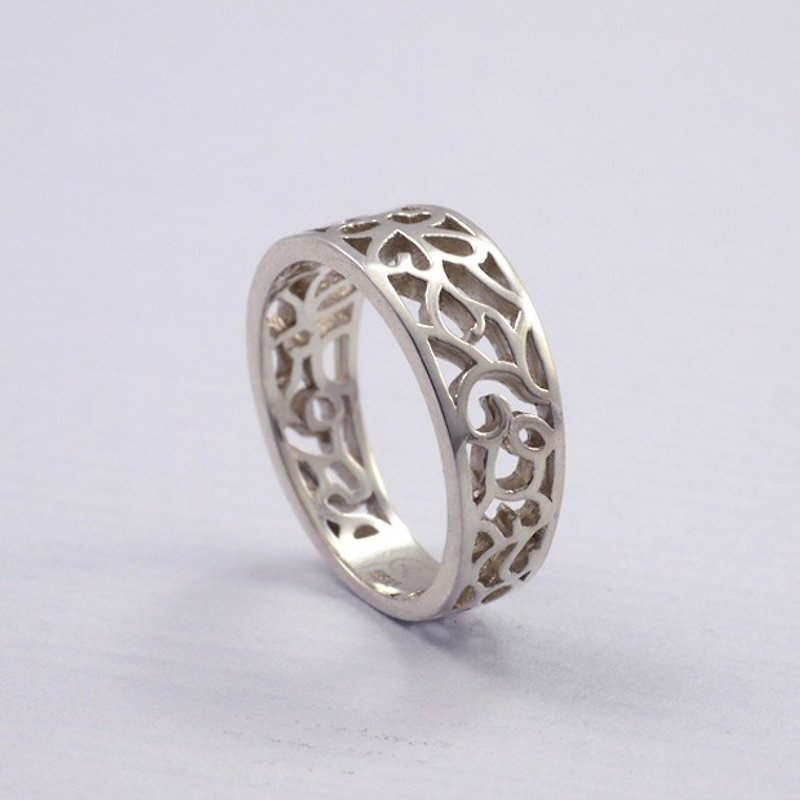 Vines - Hollow Ring Classical Pattern- Sterling Silver - General Rings - Sterling Silver 