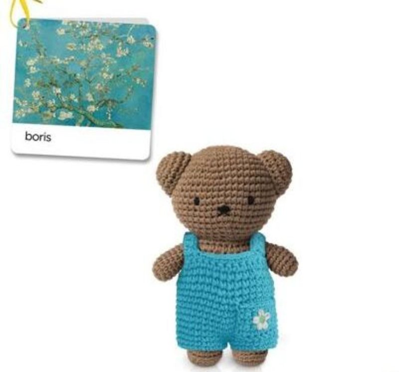 手工製boris小熊【梵高特別版】 - 寶寶/兒童玩具/玩偶 - 棉．麻 多色