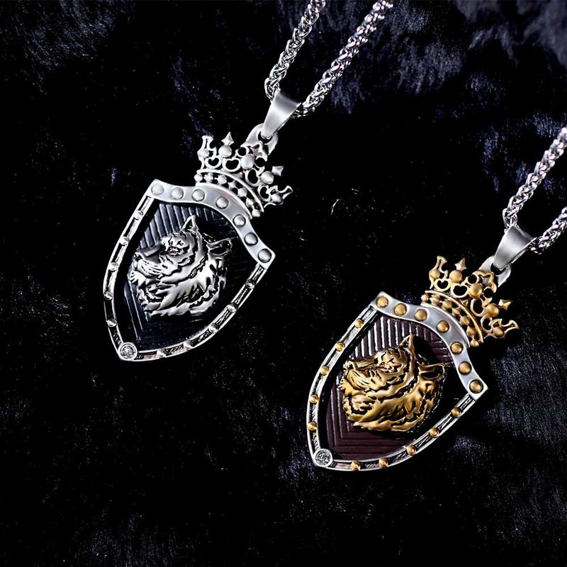 Twelve Zodiac Year of the Tiger King of Glory Personalized Necklace Unisex Necklace Long Necklace Tiger - สร้อยคอ - สแตนเลส สีทอง