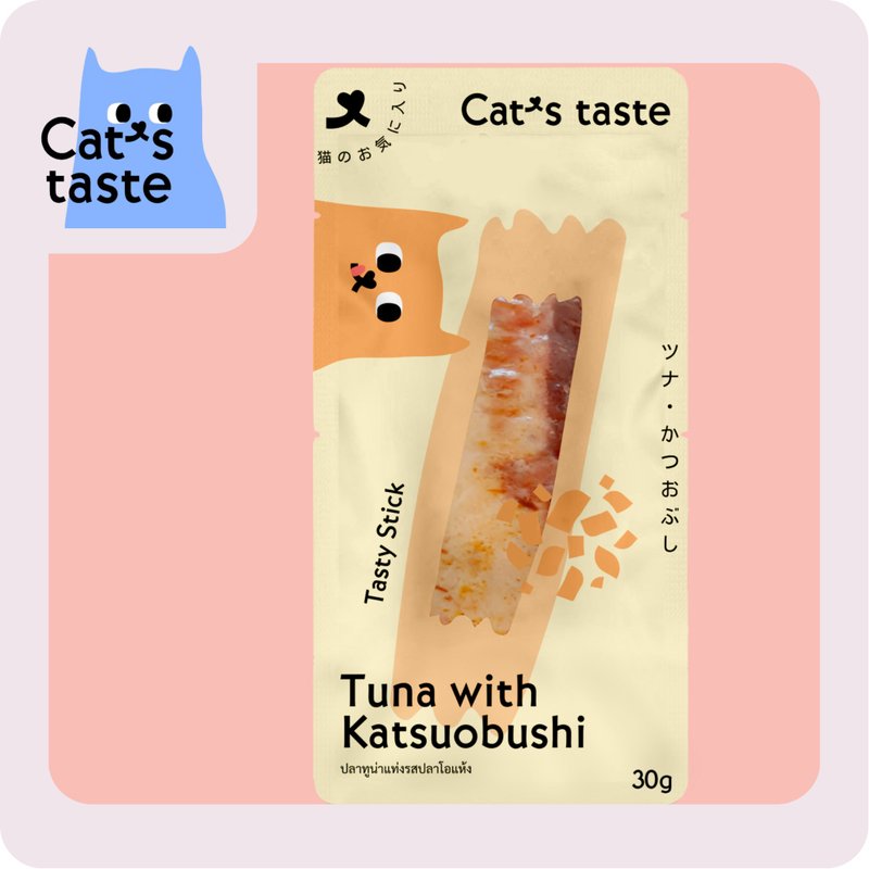 Cat's Taste 吞拿魚鰹魚風味魚肉棒小食 - 寵物零食/肉乾 - 新鮮食材 