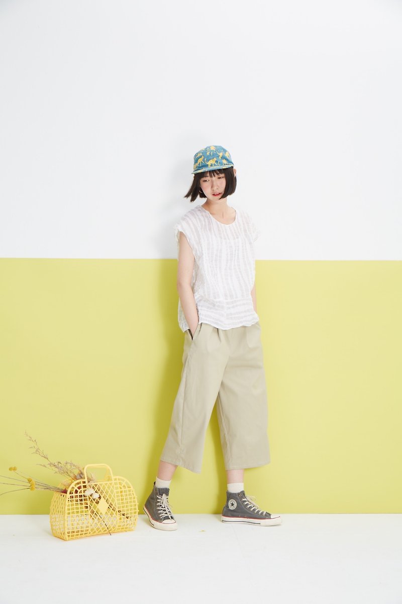 Discount wide straight jeans _ khaki paragraph (the last remaining one oh) - Women's Pants - Cotton & Hemp Gold