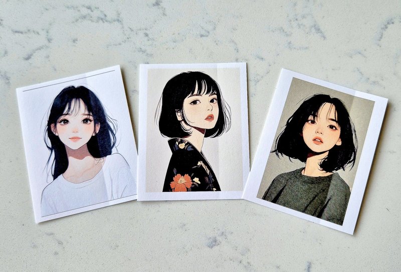 a group of elegant women - 貼紙 - 紙 白色