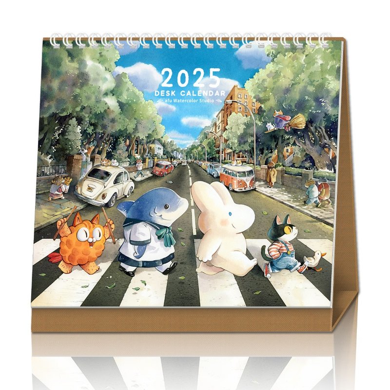 [Limited Pre-Order] afu Illustration Desk Calendar_2025 - Duoduo Take a Walk/Time Chapter - Calendars - Paper 