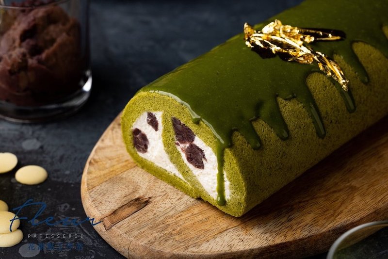 Xiaoshanyuan Matcha Red Bean Chiffon Roll-Kaohsiung Self-pickup - Cake & Desserts - Fresh Ingredients 