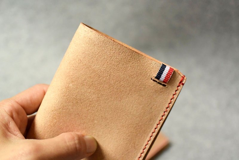 シンプルな3色のショートクリップ - 財布 - 革 