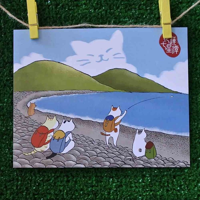 3猫屋の猫イラスト入りポストカード（画家：ミスキャット）–花蓮千新丹 - カード・はがき - 紙 