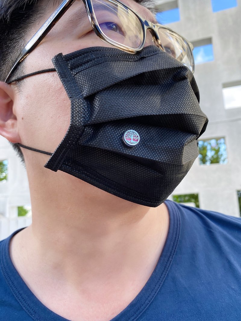 (內無口罩)防疫好罩-口罩用精油磁扣+純精油組合-大樹款 - 香薰/精油/線香 - 不鏽鋼 