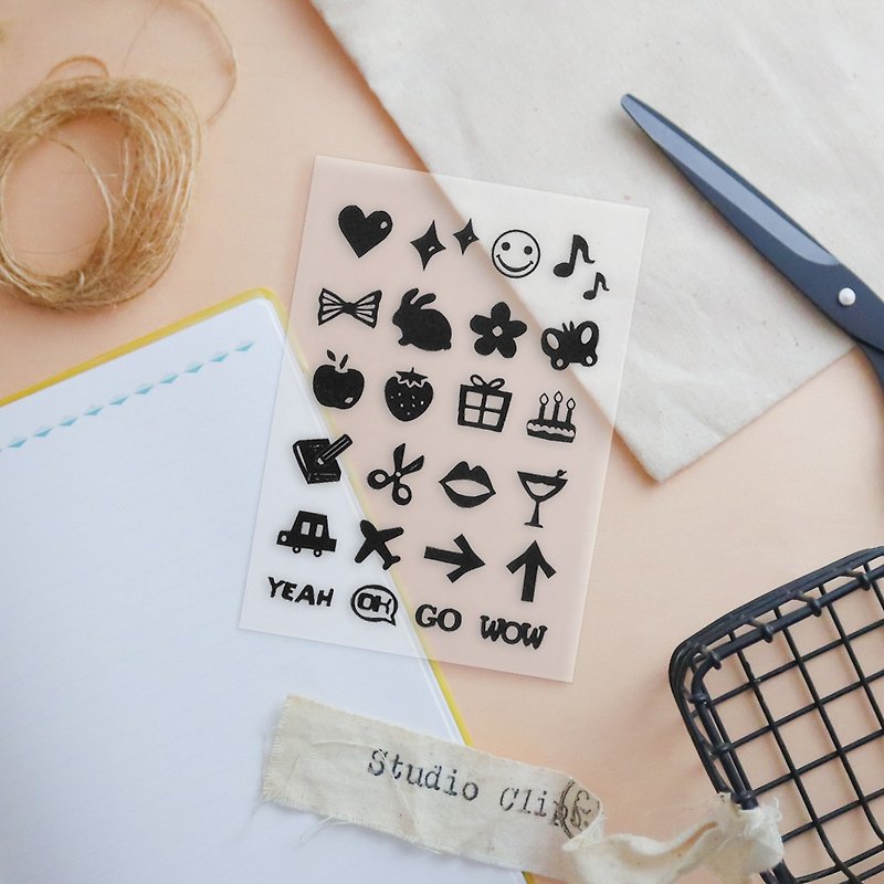 | Handmade DIY | Transfer stickers for irodo non-ironing cloth—icon - Knitting, Embroidery, Felted Wool & Sewing - Plastic Black