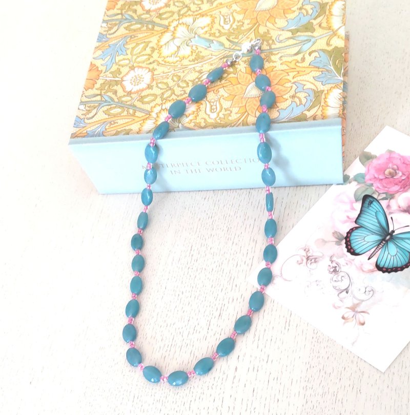 Turquoise Necklace - สร้อยคอ - เครื่องประดับพลอย สีน้ำเงิน