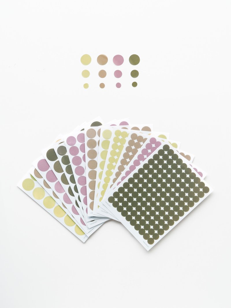 Semi-transparent dot sticker・Four color set - Stickers - Other Materials Multicolor