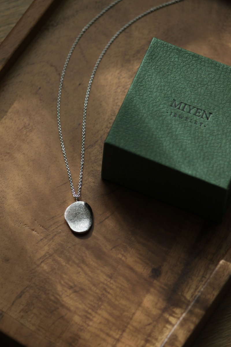 寵物紋、指紋項鍊訂製 - 項鍊 - 純銀 銀色