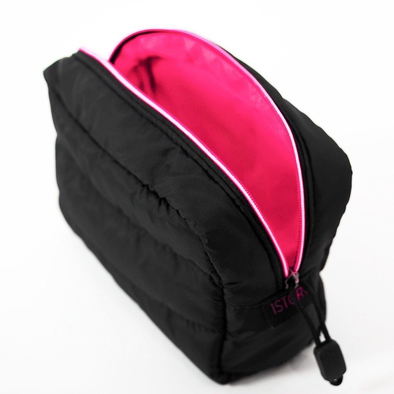 Cosmetic bag (medium) Peach - กระเป๋าเครื่องสำอาง - วัสดุอื่นๆ สีดำ
