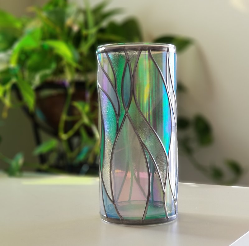 光のシャワー  ガラス花瓶 - 花瓶・植木鉢 - ガラス 多色