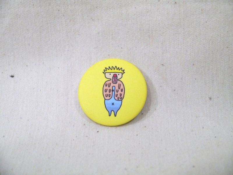 | Magnetic badges | second little monster - Badges & Pins - Plastic Yellow
