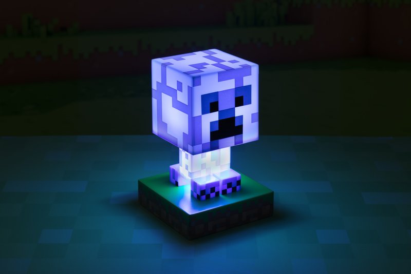 官方授權Minecraft 當個創世神藍色閃電苦力怕小夜燈 - 燈具/燈飾 - 塑膠 藍色