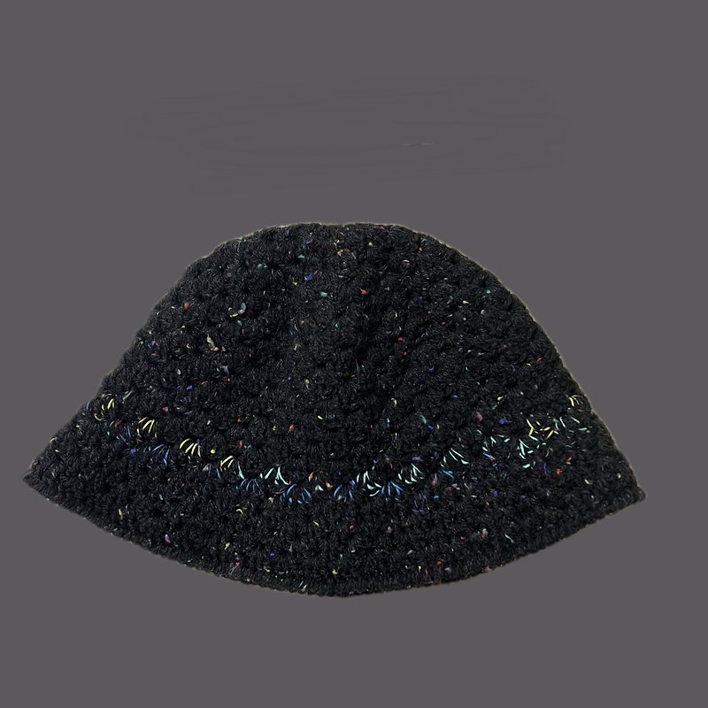 Shimmer bucket hat__fireworks - หมวก - ไฟเบอร์อื่นๆ สีดำ