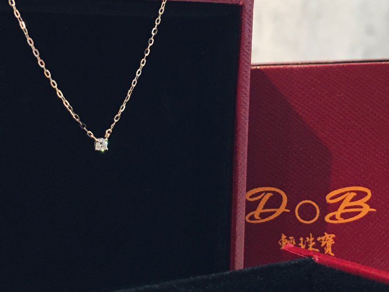 5分天然鑽石k金項鍊 - 項鍊 - 貴金屬 多色