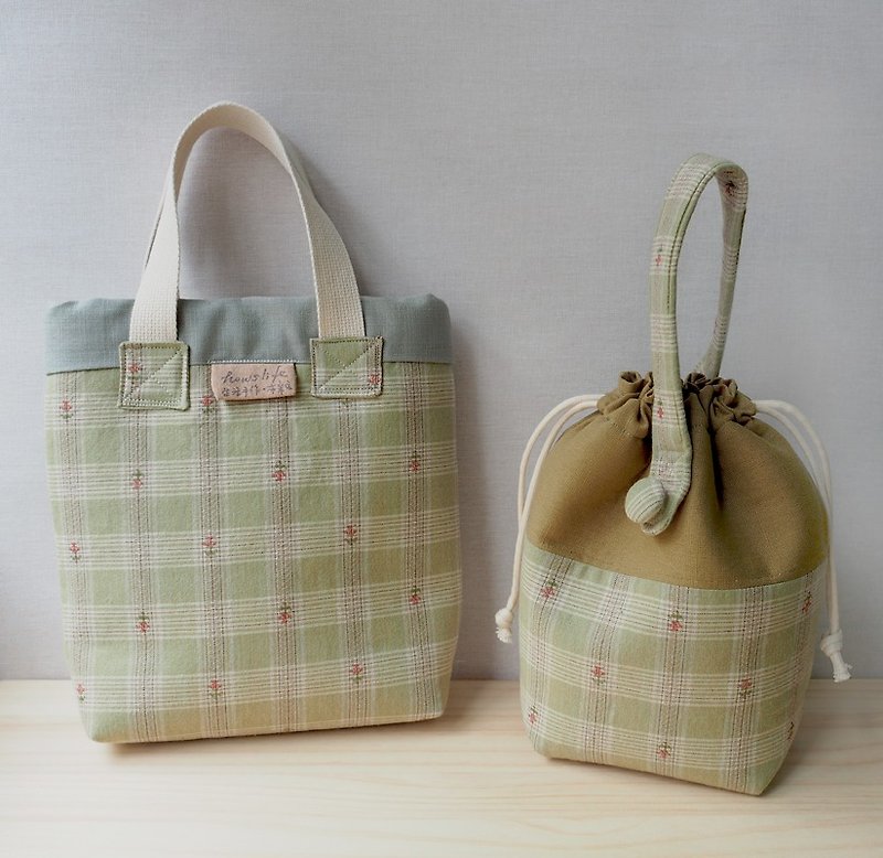 howslife- life on portable wind grass (cotton shop) * limited edition flat / beam port - Handbags & Totes - Other Materials Green