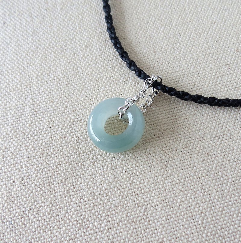 [Peace, wishful] 糯冰平安扣翡翠丝丝线线 necklace*A01*[Four shares] * Lucky - Necklaces - Gemstone Green