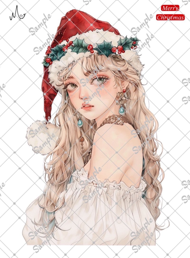 オリジナル人物ステッカー期間限定クリスマスシリーズ12月10日まで - 貼紙 - 紙 