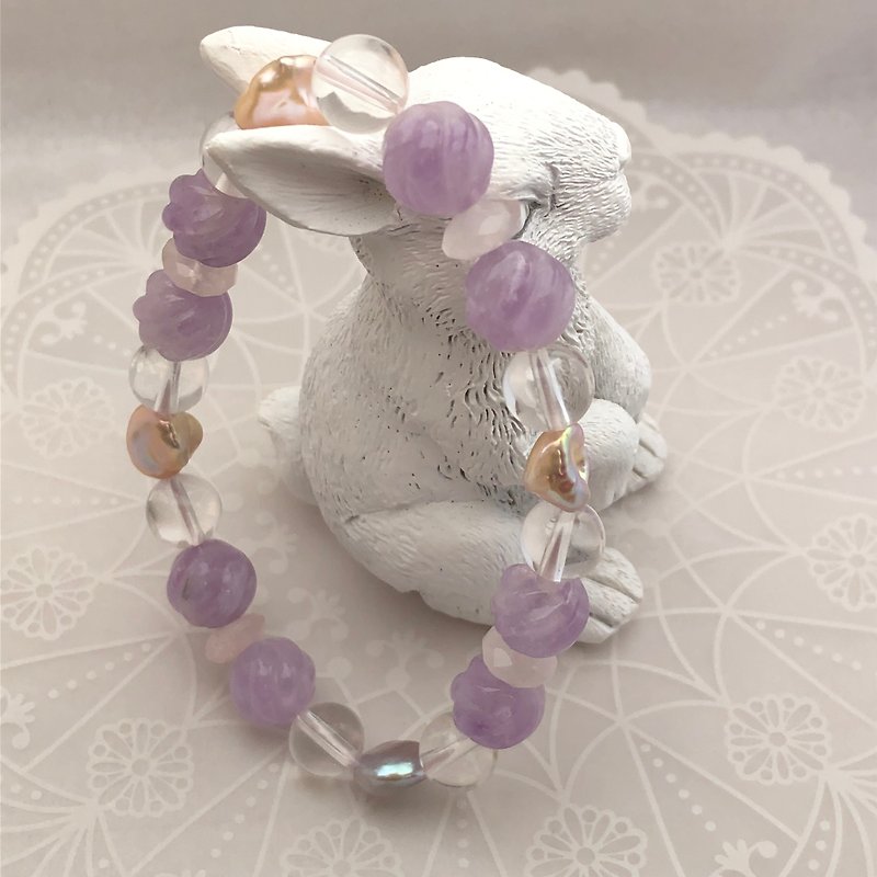 Cool and cute natural stone bracelet - Bracelets - Stone Purple