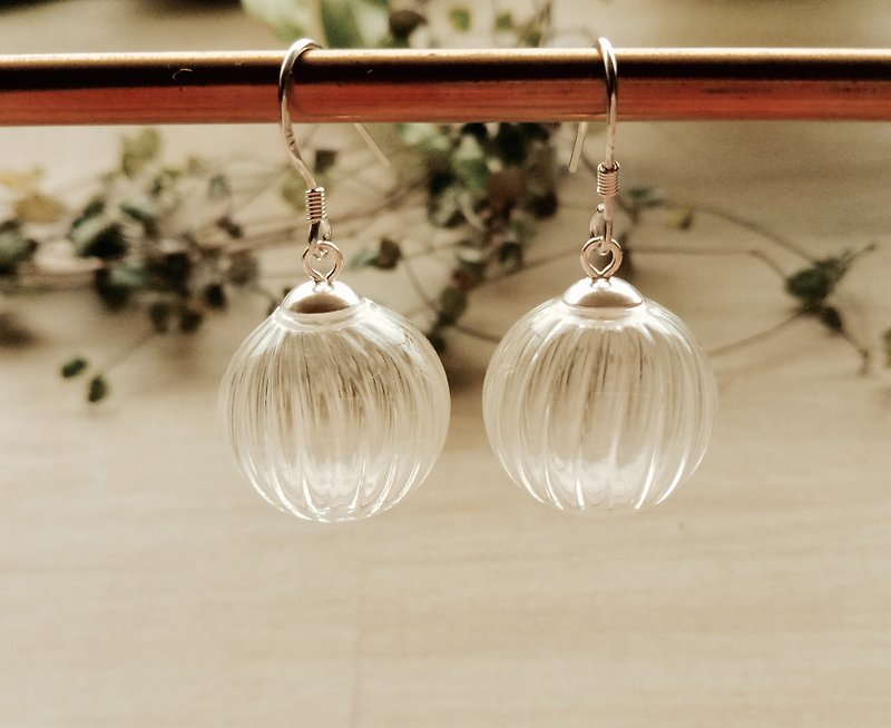 Retro glass ball earrings - ต่างหู - แก้ว สีใส