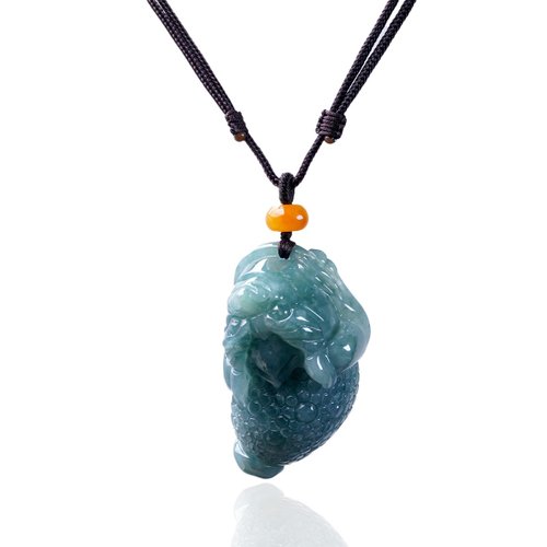 瓔珞珠寶盒 E.L.Jewelry Box 【招財神獸】藍水翡翠三腳蟾蜍項鍊 | 天然翡翠A貨 | 送禮
