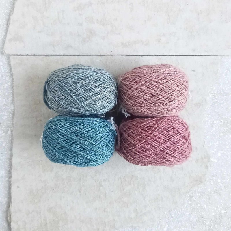 ニュアンスカラー80m×4色/太さ0.7mm/草木染め綿糸 /刺繍糸・刺し子糸・クロスステッチ・ラッピング・タッセル/ Neutral Colors - 編織/刺繡/羊毛氈/縫紉 - 棉．麻 多色