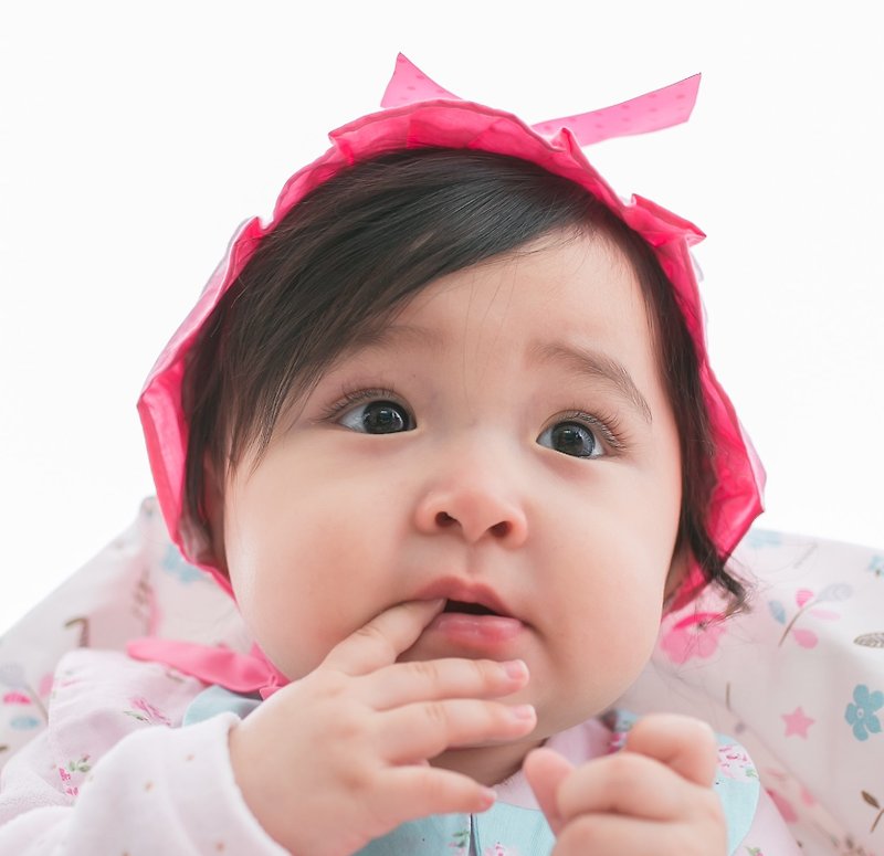 Cutie Bella 綁帶嬰兒帽 適用0~12M RosePink - 嬰兒帽子/髮帶 - 棉．麻 紫色