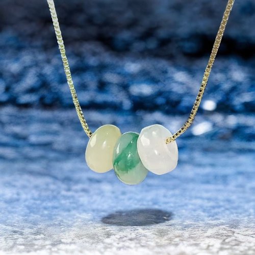 瓔珞珠寶盒 E.L.Jewelry Box 冰種多彩翡翠路路通項鍊 | 天然緬甸玉A貨翡翠| 送禮