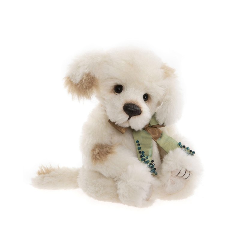 Faffing 手工製作限量動物玩偶 全球限量300隻 Puppy Dog 小狗 犬 - 公仔/玩偶 - 聚酯纖維 白色