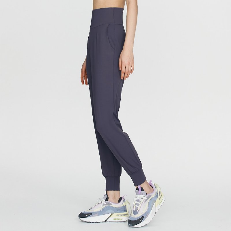 Front2line Micro Fresh Yoga Slim Fit Pants Gray Blue - ชุดโยคะ - ไนลอน สีน้ำเงิน