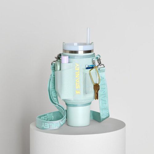 STANLEY 臺灣總代理 STANLEY 冒險系列 吸管隨手杯 1.18L 肩背帶 / 鼠尾草綠