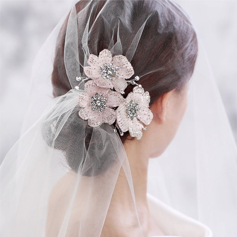 最も純粋なHOME花の女神ヘビー掘削ダイヤモンドの花飾りコームPC16002 |結婚式。既婚。結婚式の宝石類の選択|フランスのファッションの手作りのブライダル頭飾り。ヘアアクセサリー。結婚式のギフトのガールフレンドのための最良の選択 - ヘアアクセサリー - 宝石 