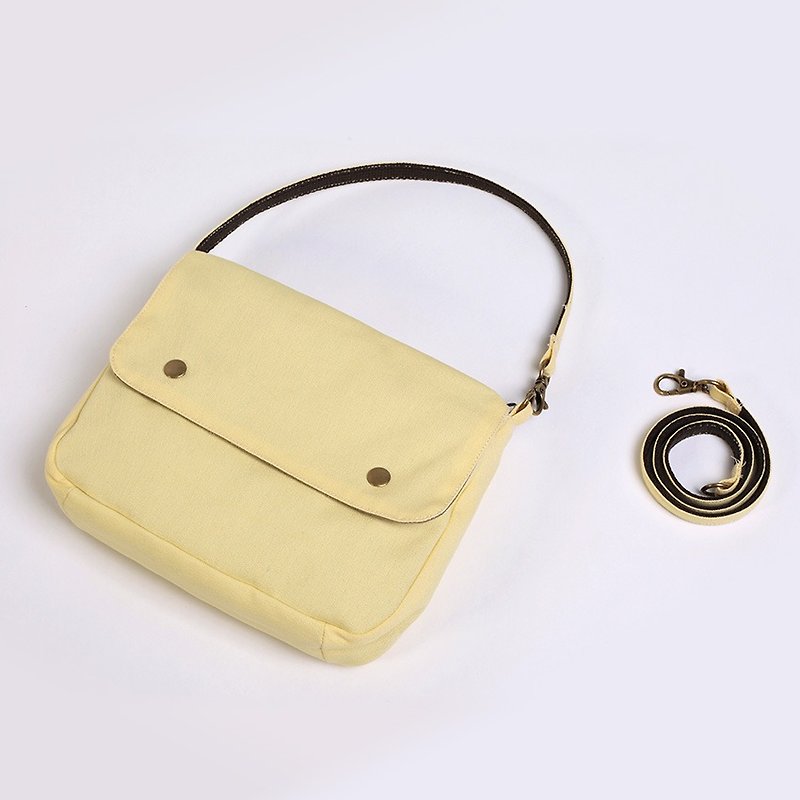 Multi-purpose carry-on packet - lemon yellow - Messenger Bags & Sling Bags - Cotton & Hemp Yellow