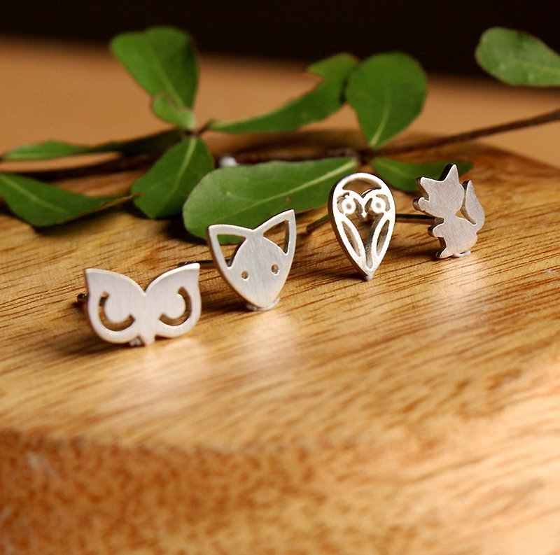 12% OFF Goody Bag - 4 pairs of Fox&Owl Silver Earrings / Handmade / 银耳环 - ต่างหู - เงินแท้ 