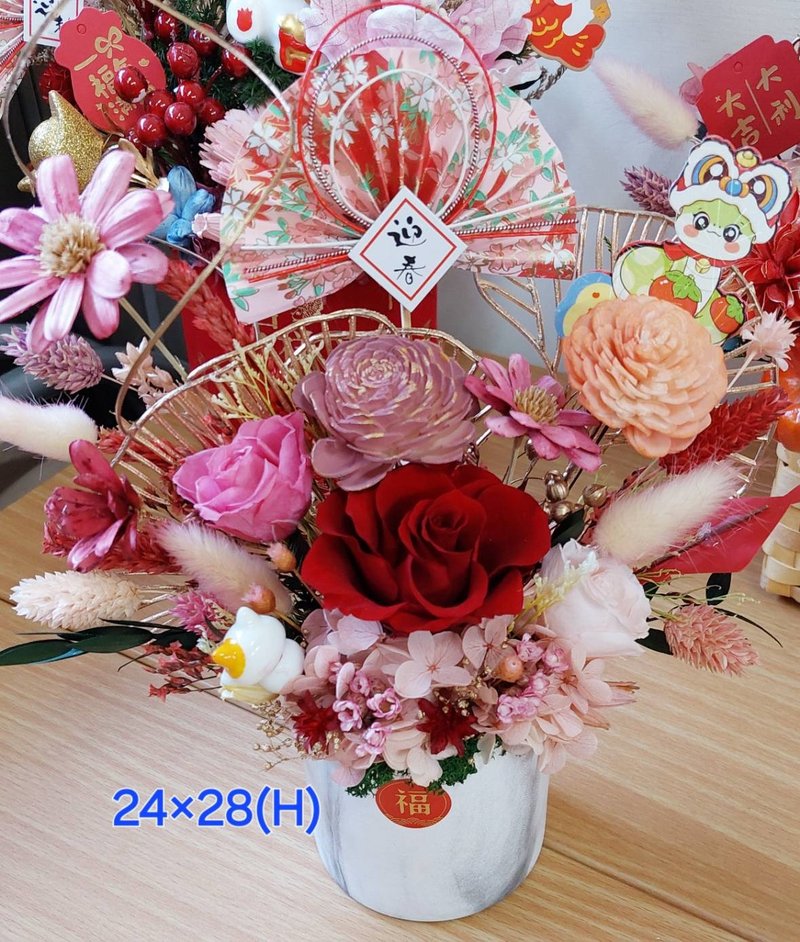 【新春花禮】2025 花開富貴賀新春 - 乾燥花/永生花 - 植物．花 