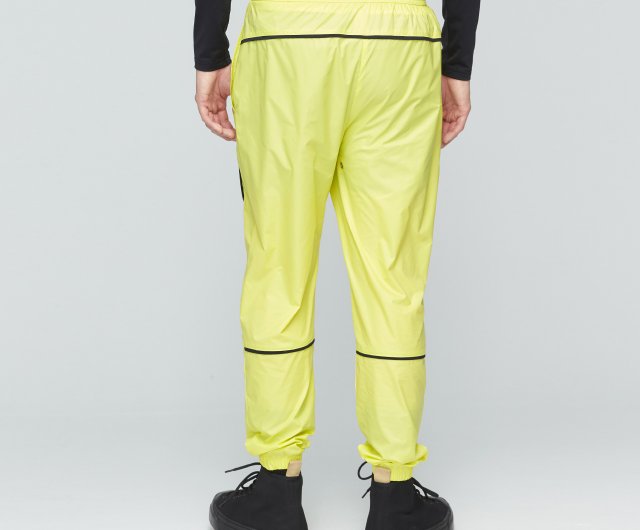 撥水超軽量コントラストネオンイエローパンツ（メンズ）-蛍光イエロー