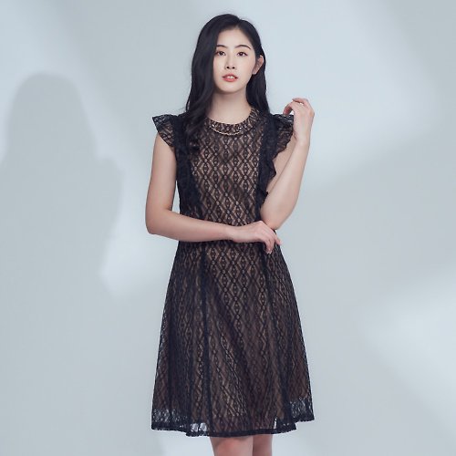 MEDUSA LADY 【MEDUSA】華麗金鍊黑小禮服 (M-XL) | 小禮服 禮服洋裝 連身裙