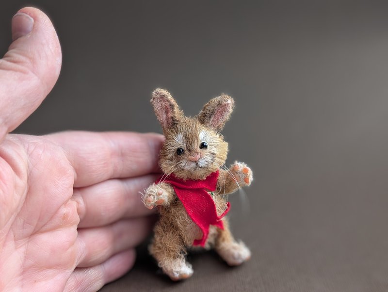 Rabbit Totoshka.  So cute and nice. - 玩偶/公仔 - 其他材質 咖啡色