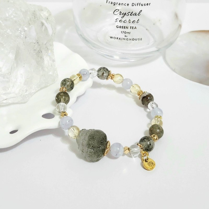 千層綠幽靈龍龜設計手鍊助事業運、招財增業績、平衡情緒 - 手鍊/手環 - 水晶 綠色