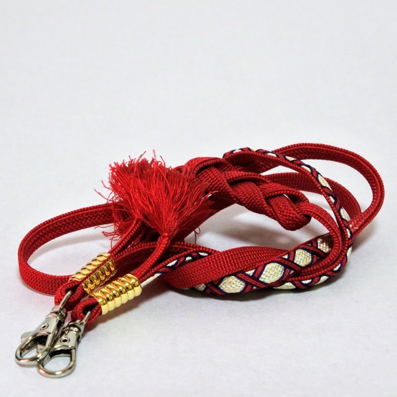 和服改造｜由腰帶製成的智慧型手機肩背帶、手機掛繩 - 掛繩/吊繩 - 絲．絹 